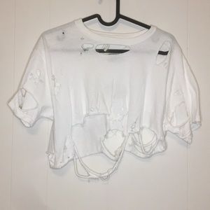 Custom Destroyed Cropped Tee